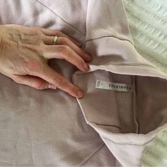 Fabletics Zaylee Funnel Mock Neck Long Sleeve Tunic Pullover Sweater Blush Pink - Picture 7 of 9